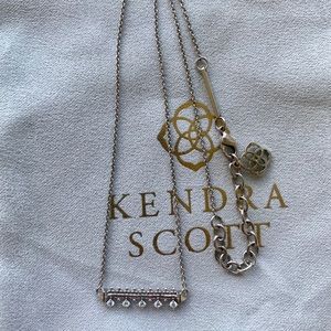 Kendra Scott Silver Anissa Bar Pendant Necklace